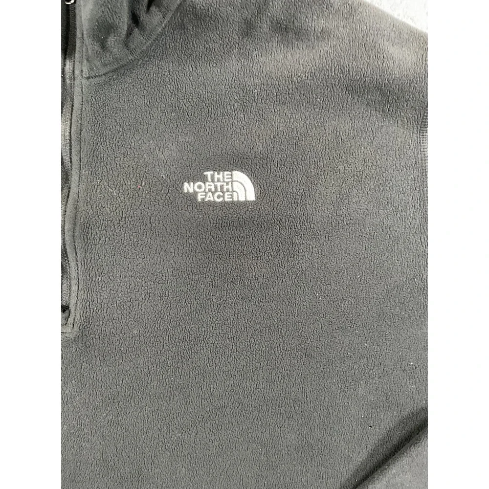 The North Face Mens TKA 100 Fleece Quarter Zip Pullover Black Large 1474